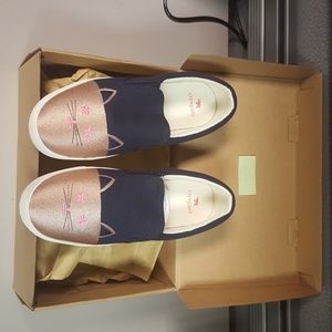Girls size 4 Crewcuts Kitty Canvas Sneaker